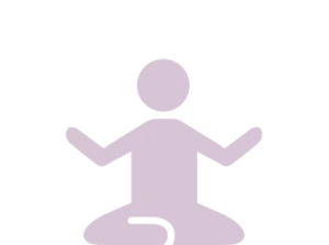 Illustration of a person sitting cross-legged in a relaxed, meditative pose