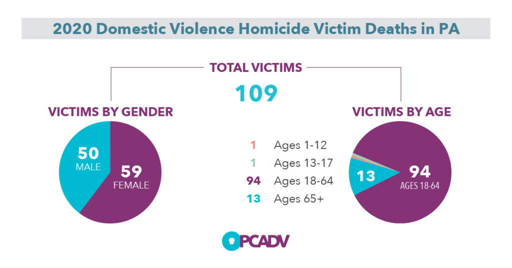 2020 Pennsylvania Domestic Violence Victims Demographics Chart